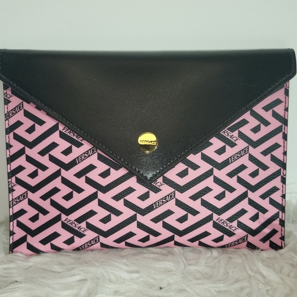 Versace 3-Piece Greca Signature Printed Coated Canvas Pouch Set - Picture 2 of 10